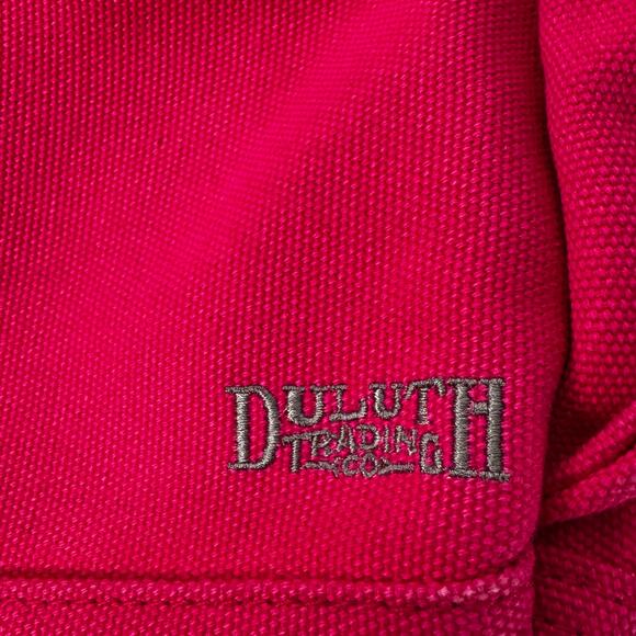 Duluth Trading Co. Canvas Cross Body Travel Messenger Style Shoulder Bag Red - Picture 2 of 8